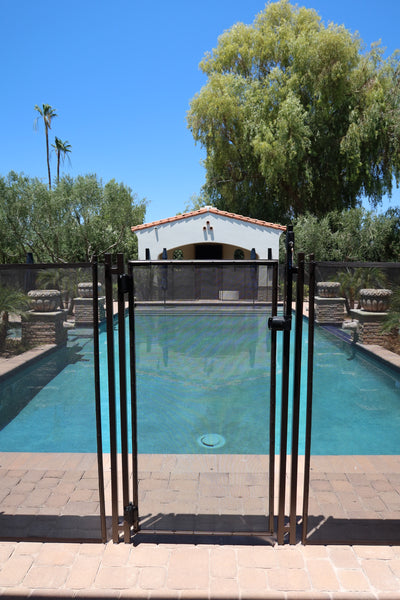 self closing gate pool